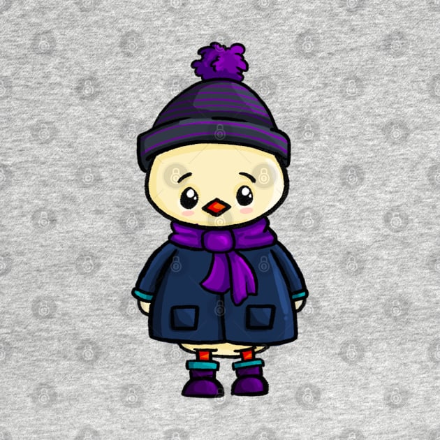 Winter-loving Ducky in his Scarf and Hat by Fun4theBrain